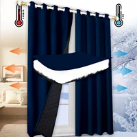 Rideau matelassé robuste à 3 couches, 405GSM, isolant thermique et réducteur de bruit, avec doublure noire, rideau d'intimité coupe-vent avec œillets pour chambre à coucher, patio et usage extérieur, 1 panneau 8
