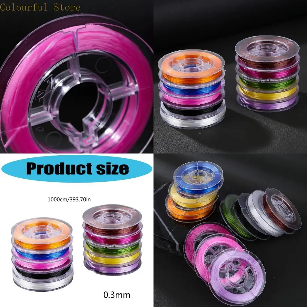 Thread Accessories Store X7XD 10 Colored Stretchable Thread Accessories Crafting Supplies ...