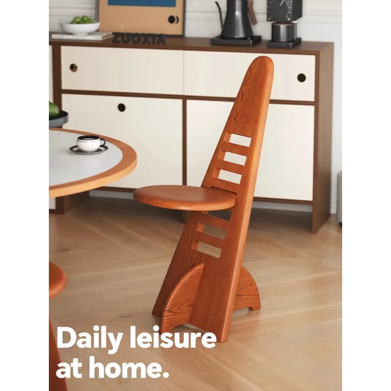 High-end Light Luxury Gis Chair Antique Solid Wood Dining Chair Home Backrest Adjustable Creative Stool
