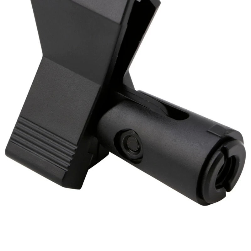 Flexible Microphone Mic Stand Accessory Plastic Clamp Clip Holder Mount Black