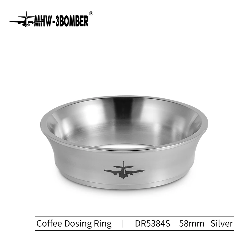 Normcore Entonnoir de dosage magnétique V2 de 58 mm, anneau de dosage pour café expresso, 28 mm en aluminium anodisé avec 9 aimants en néodyme compatible avec porte-filtre de 58 mm, blanc