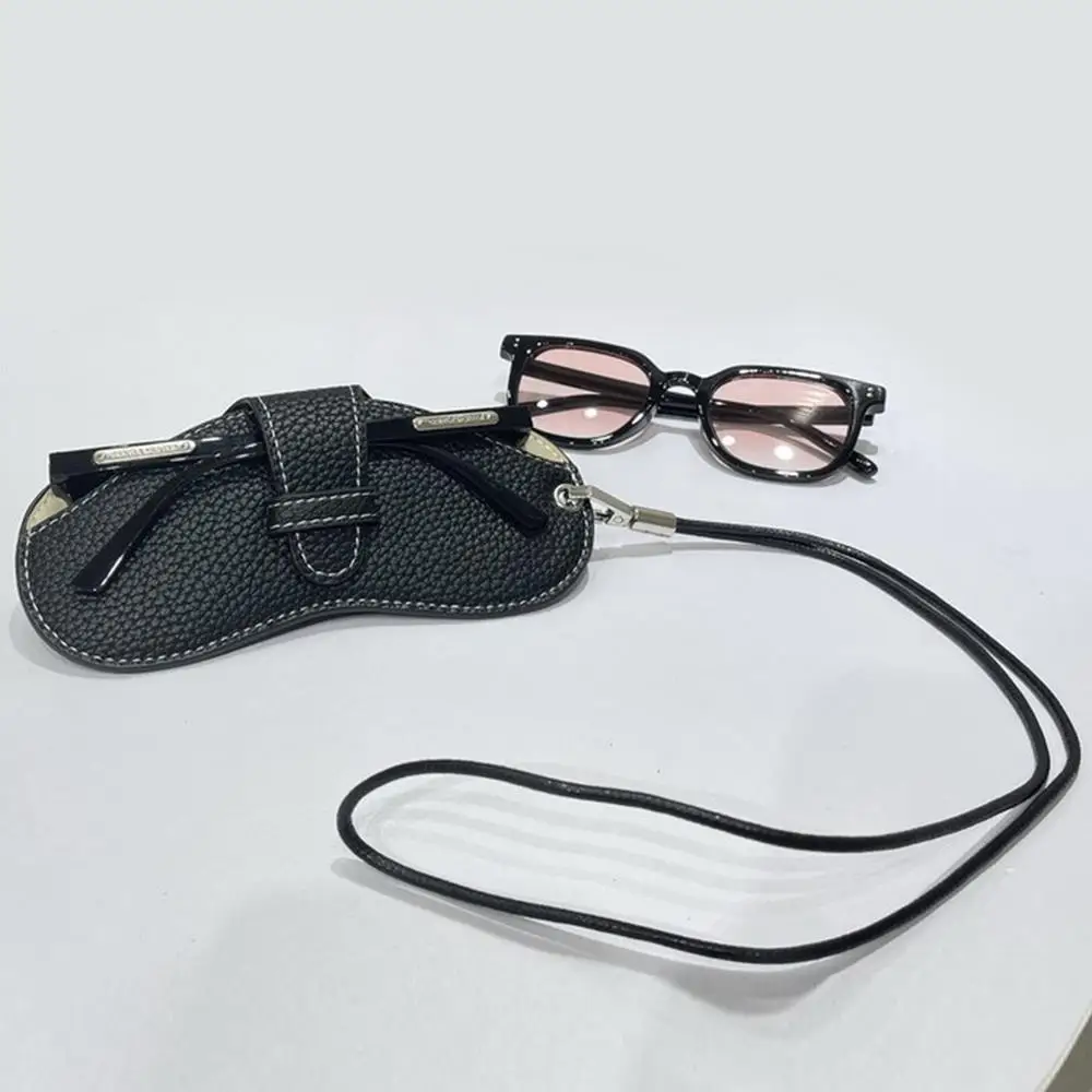 Women's Leather Soft Glasses Case - Fashionable Portable Eyewear Accessory