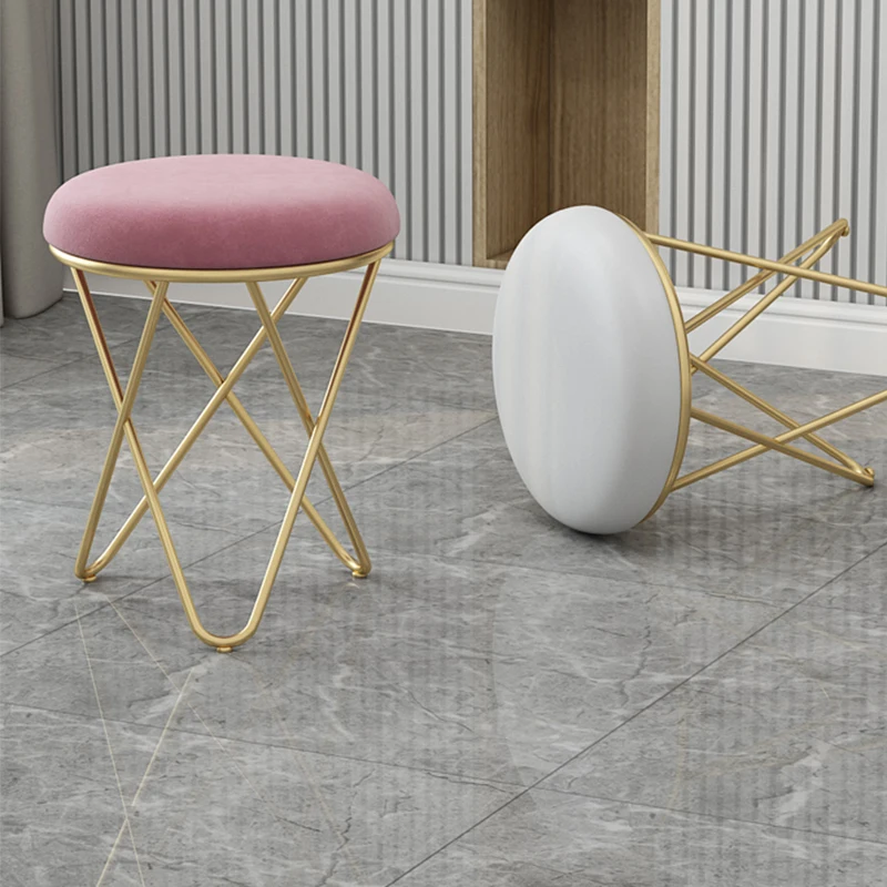 Dresser Stool Net Red Makeup Stool Simple Modern Nail Chair Girls Bedroom Home Round Makeup Chair