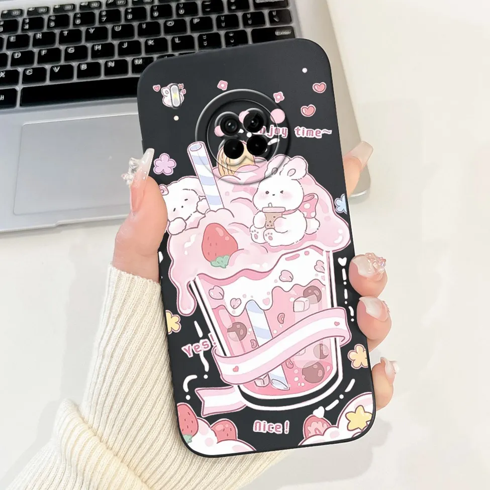 Fashion Cute Cartoon Luxury Flower Silicone Shockproof Bumper Back Cover