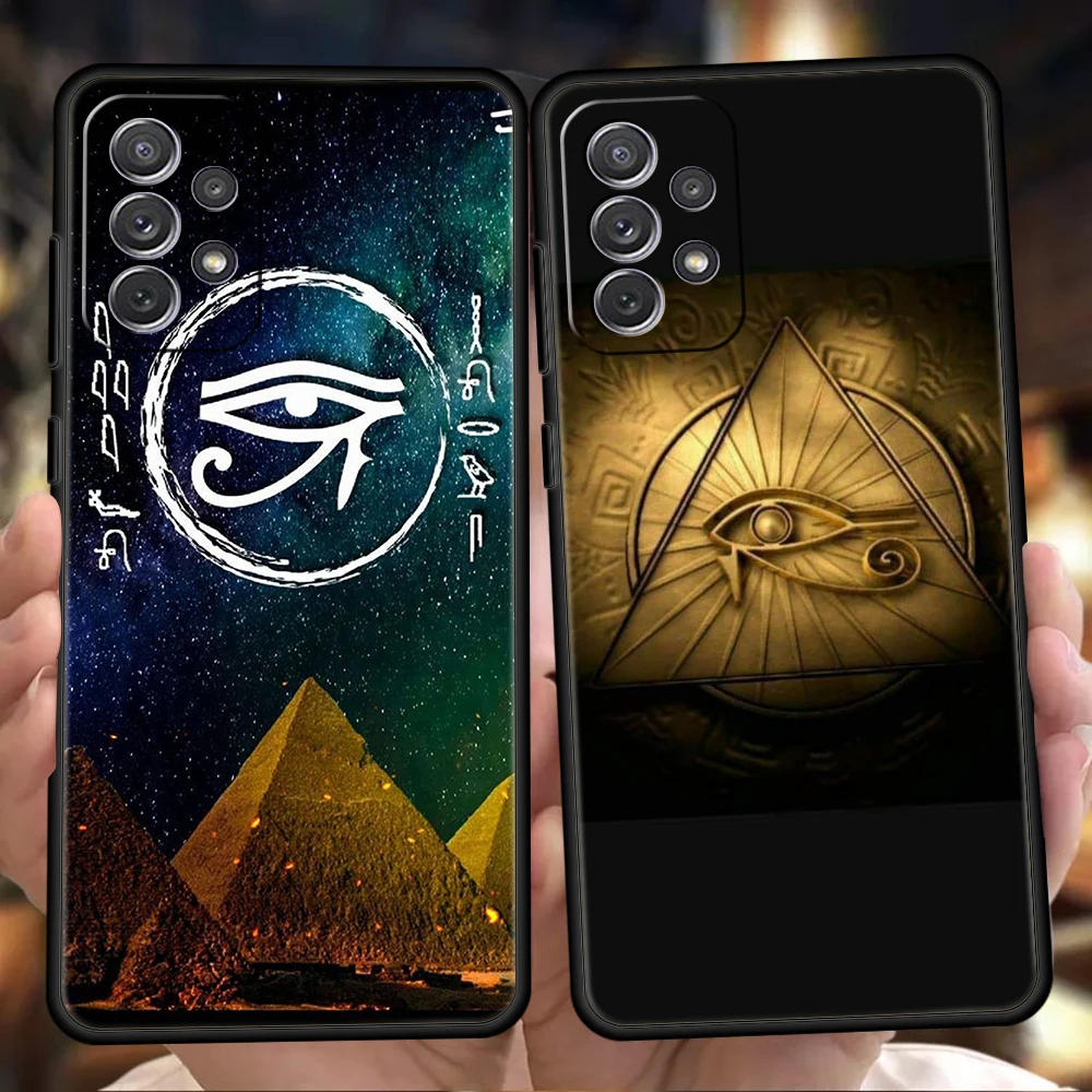 Heiliges Auge des Horus Ägypten Fresko Handyhülle für Samsung Galaxy A14 A54 A34 A51 A71 A72 A73 A32 A52 A52S A11 A21S A31 A41 Shell
