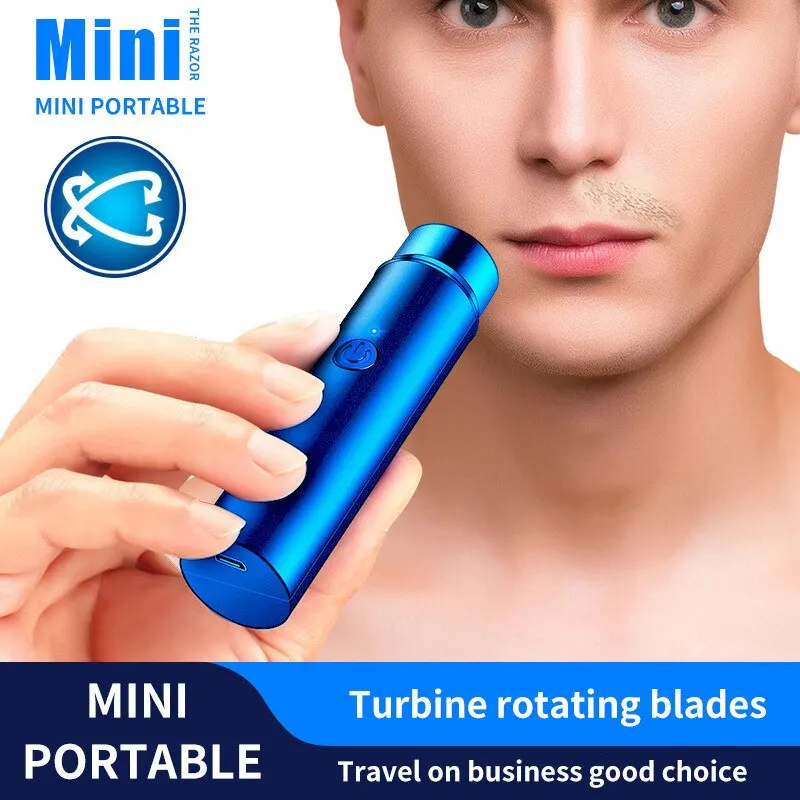 Electric Shaver Men's Mini Beard Trimmer Washable Rechargeable Razor USB Body Epilator Long-lasting Car Charger Portable