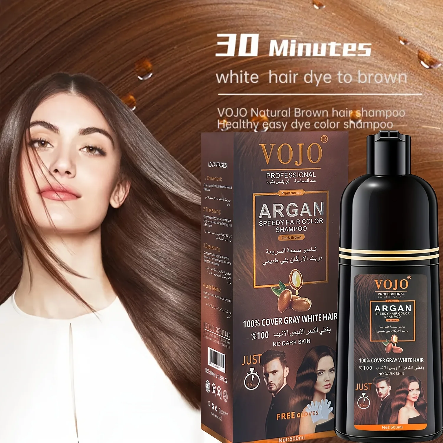 Revitalizing Instant Hair Color Shampoo with Long-Lasting Results