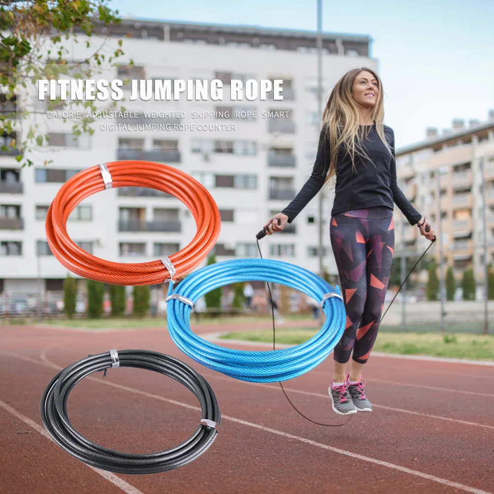 3 m Steel Wire for Jump Ropes Spare Rope Replaceable Wire Cable Metal Speed Skipping Rope Accessories Fitness Equipments jump rope