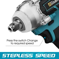 Gisam – clé à chocs électrique sans balais 520N.M, perceuse à main sans fil 1/2 pouces, tournevis, outil électrique de réparation pour batterie Makita 18V 4
