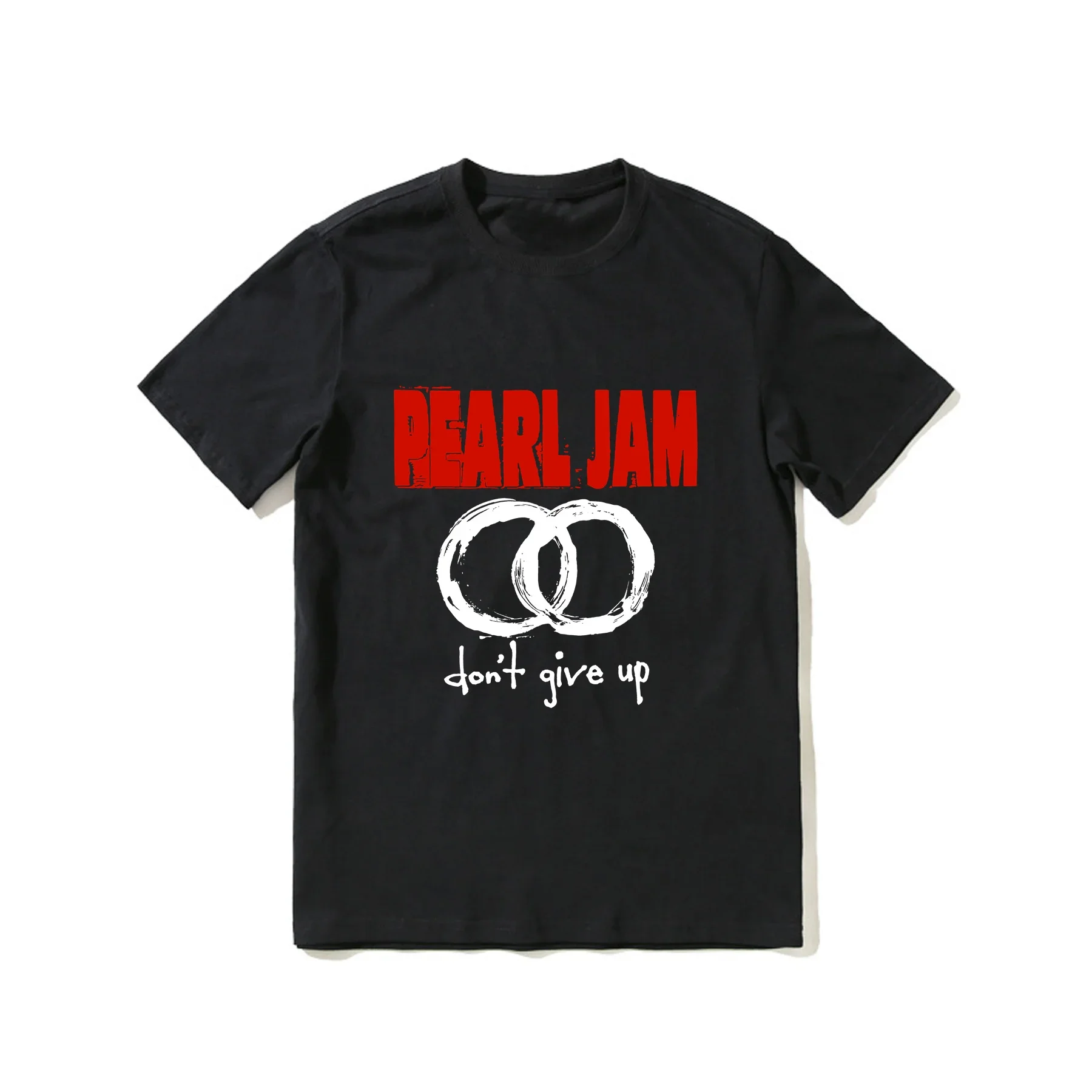 

2023 Hot Sale Summer 100% Cotton Pearl Jam Don't Give Up T-Shirt Black T Shirt Men Short Sleeves Tee Hip Hop Streetwear T-shirt