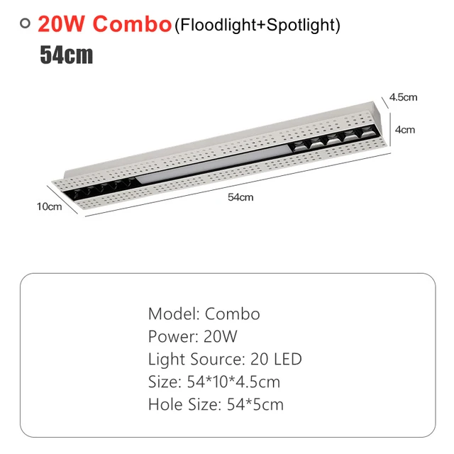 small led spotlights Dimmable Recessed Linear LED Ceiling Lights Modern Minimalist Framless Magnetic LED Strip Spotlight 5W/10W/20W Ceiling Lamps ceiling spotlight bar LED Spotlights