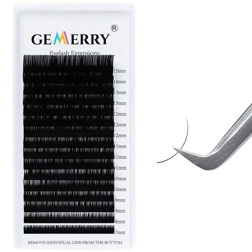 

Gemerry 16 lines Classic Individual Eyelash Extensions for Professional Lash Building C/CC/D/DD Faux Mink Hand Made Fake Lashes