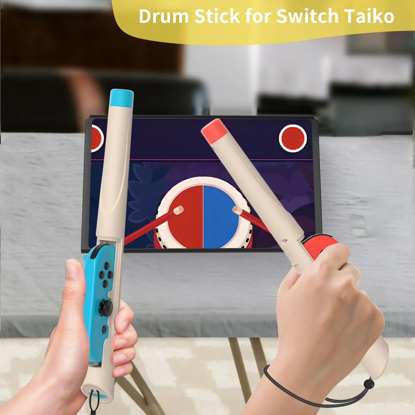 Jys-Ns256 Per Switch Drum Stick Maniglia Grip Per Switch Taigu Expert Game Drum Stick Joypad Holder Drum Stick Hammer 2 Pack
