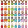 1/12 Forest Animal Reideer Small Baby Colorful Clothing Blue Cat Rabbit 8Pcs Miniature Dollhouse Model Pretend Play Kitchen Toy 4