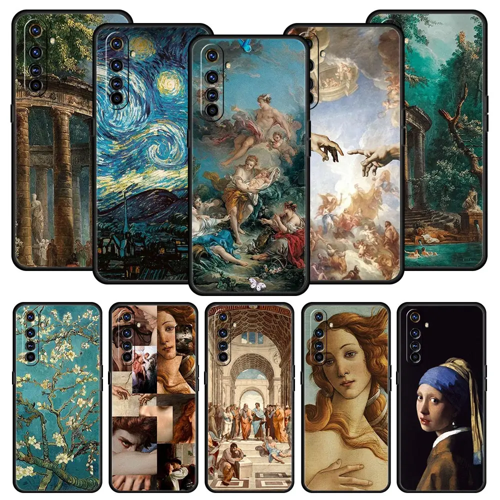 Renaissance Art Painting Phone Case - Elegant Black Cover