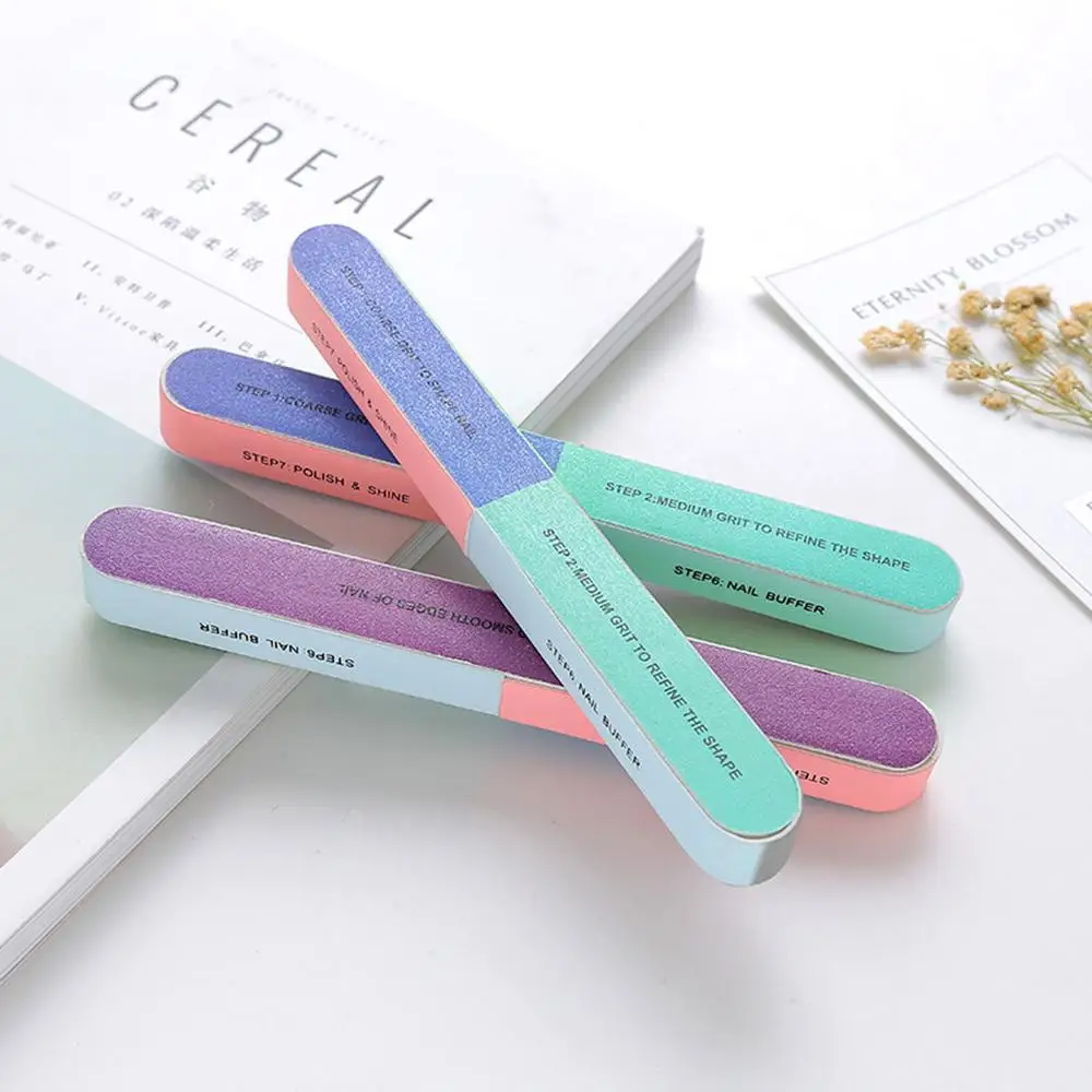 

Mini Colorful Nail File Polish Sanding Six-sided Polishing Manicure Nail File Sandpaper Pedicure Tools Nail Accessories