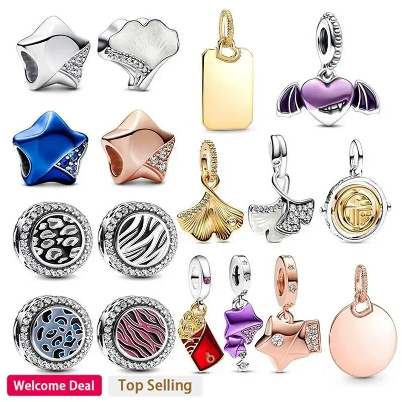 

2024 Hot selling Women's Classic 925 Sterling Silver Bracelet Original Charm Ring Earrings DIY Gift Luxury Jewelry Necklace