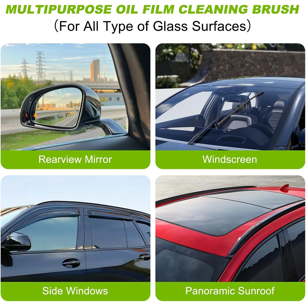120ml Automotive Oil Film Cleaning Brush Car Windshield Window Glass Polishing Cleaner Hydrophobic Coating Agent with Supplement 6