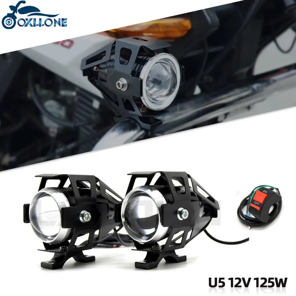 Universal Motorcycle LED Light U5 12V Auxiliary Lamp Driving headlight