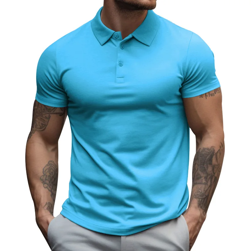 

Summer Men's Polo Collar Shirts Soft Anti Pilling Print Short Sleeve Casual Business Fashion Slim Fit Brand Tee Shirt