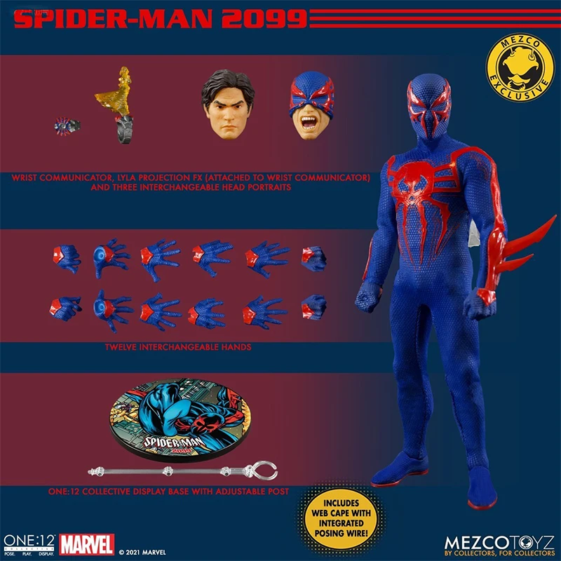

Original Mezco Toyz Marvel THE ONE:12 COLLECTIVE SPIDER-MAN 2099 Action Figure Model Collectible Toy Birthday Gift