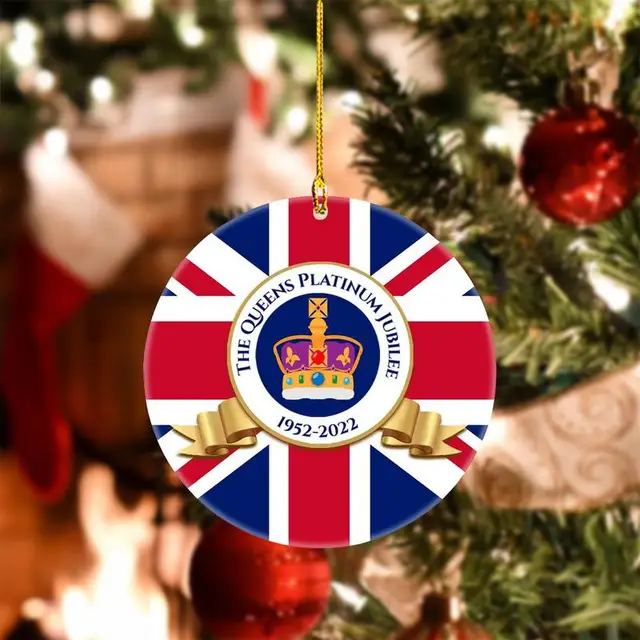 Ii. Elizabeth Királynő Függő Medál 1952-2022 Felségének Queen Fa Dísz Karácsonyfa Díszek Emlékmű - Image 4