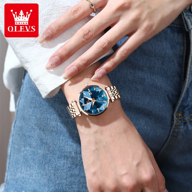 ساعة أوليف كوارتز نسائية مقاومة للماء