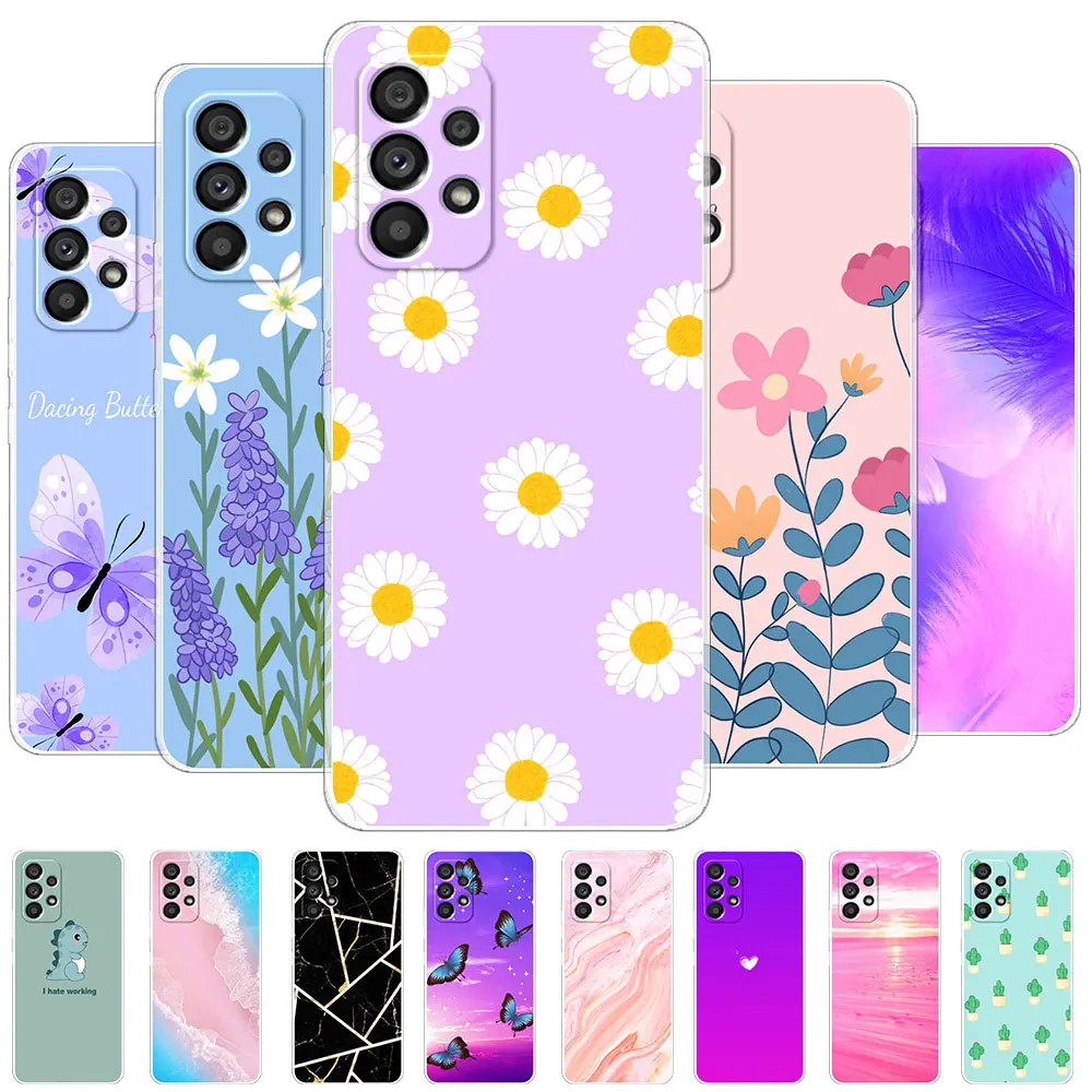 Per Samsung A73 A53 A33 5G Custodia Cover Posteriore Morbida In Silicone Per Samsung Galaxy A73 A23 Fundas Per Samsung A13 Clear Bumper Coque