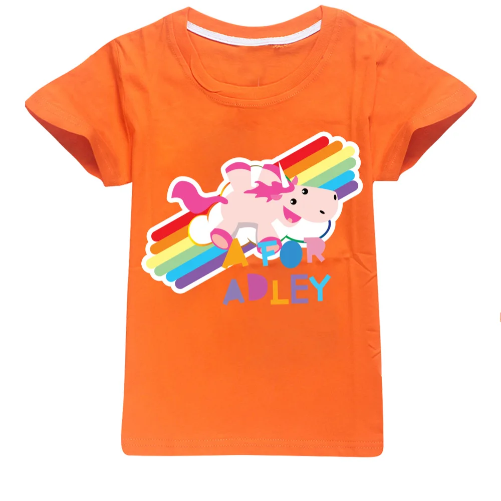 

Toddler Children's A for Adley Summer Tees Clothes Teen Girls Clothing Cotton T-shirt Boutique Kids Baby O-Neck Short Sleeve Top