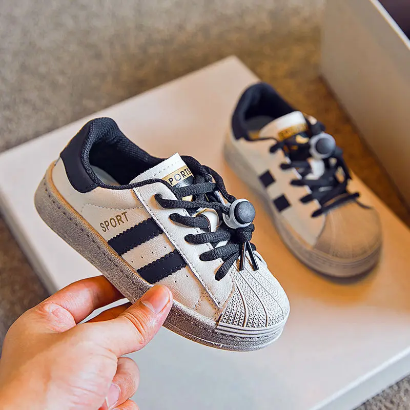Children's Shell Headboard Shoes Spring and Autumn New Boys' Sports Shoes for Boy and Girls Lightweight Running  Dirty shoes 3