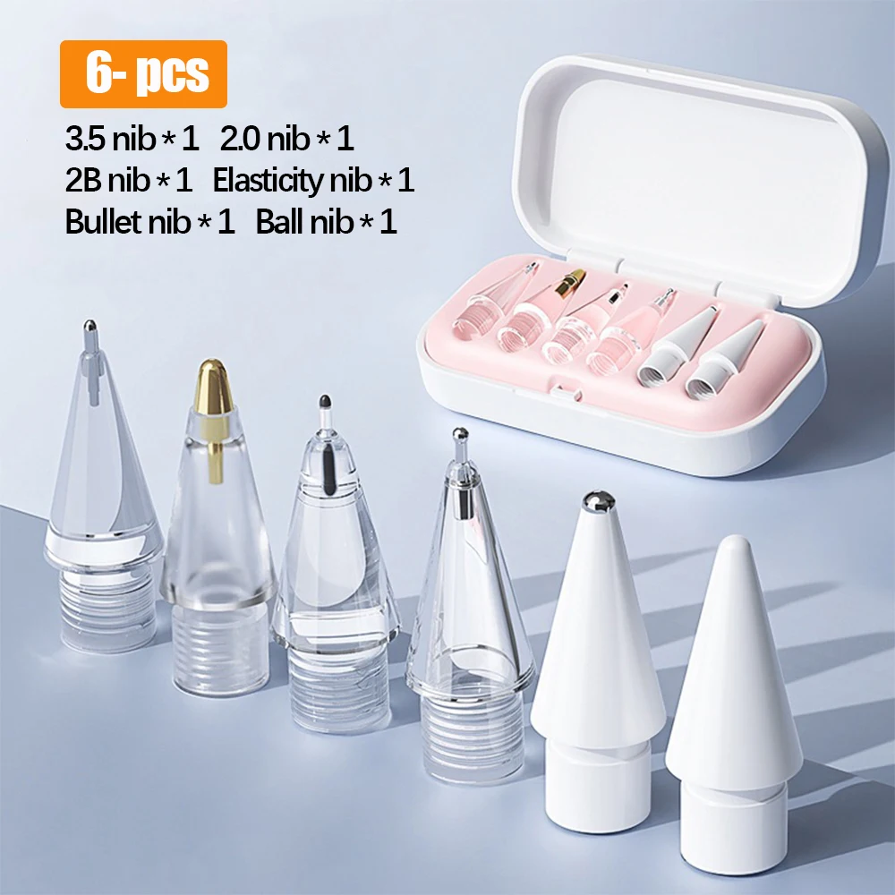 Thin Soft Nib Replacements 4pcs/6pcs Pencil Refills Apple Pencil 1/2/3rd (USB-C)/Pro