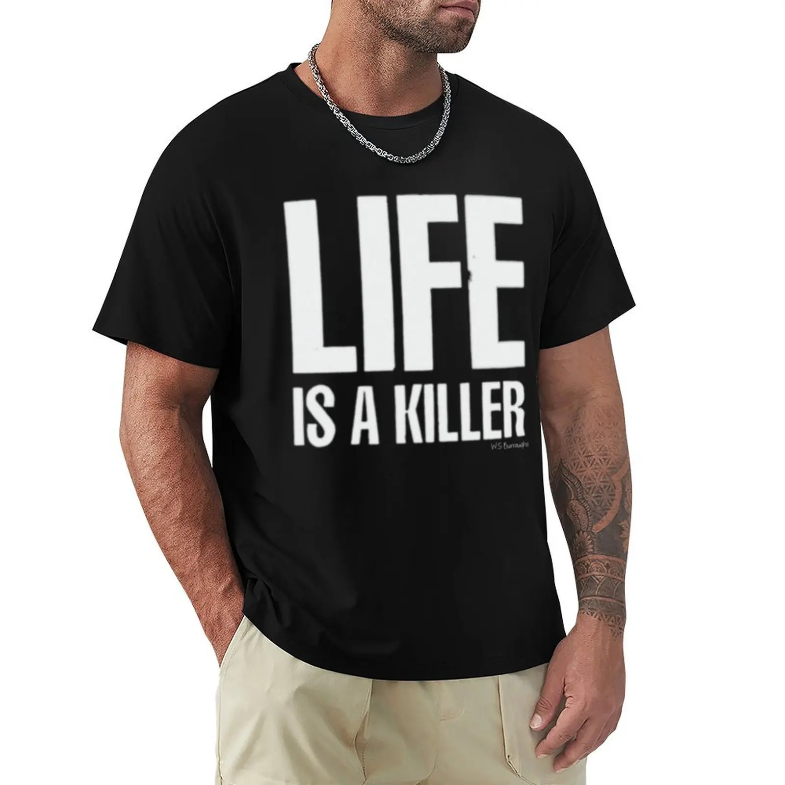 

Life is a killer T-Shirt oversized cute tops korean fashion mens plain t shirts