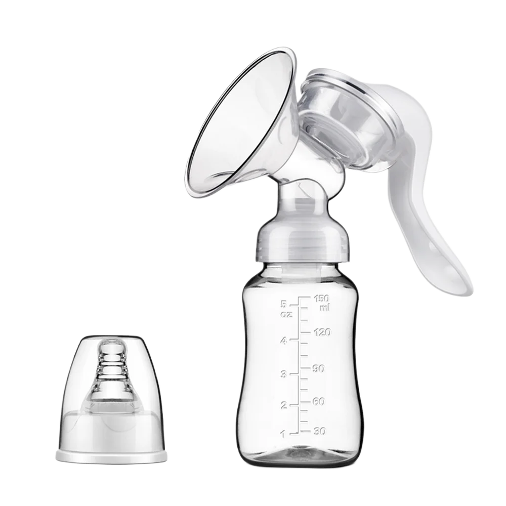 Manual breast pump newborn milk bottle breast milk storage bottle preferably made of PP material BPA free breast pump