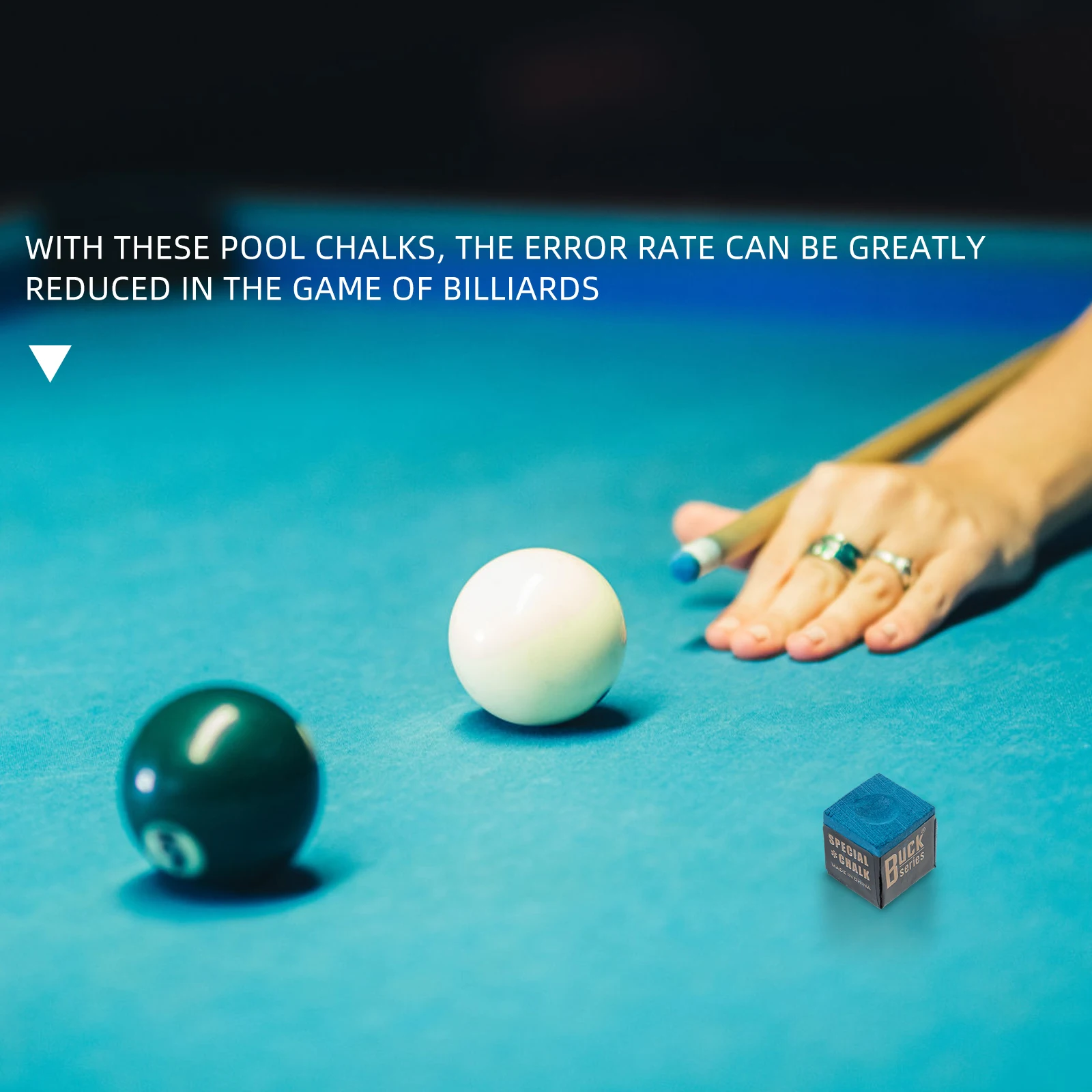 Pool Cue Chalk Billiard Cue Wiping Powder Portable Pool pole Antiskid Chalk Snooker Professional Durable supply 12pcs,billiard chalk