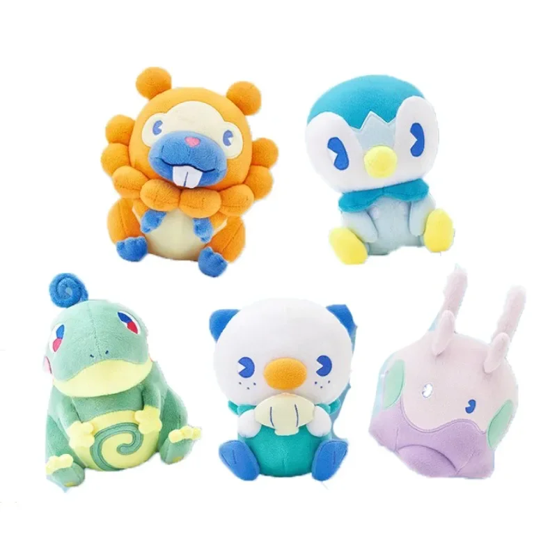Stock Original Pok&eacute;mon Piplup Goomy Oshawott Bidoof Politoed Game Anime Figure Plush Toys Birthday Gift Holiday Gifts
