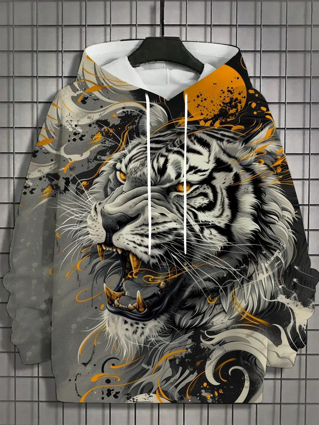 Sudadera con capucha para hombre con estampado 3D de animales, sudadera con capucha de manga larga con gráficos de tigre y león, moda de otoño, sudadera con capucha de dragón para hombre, ropa de call