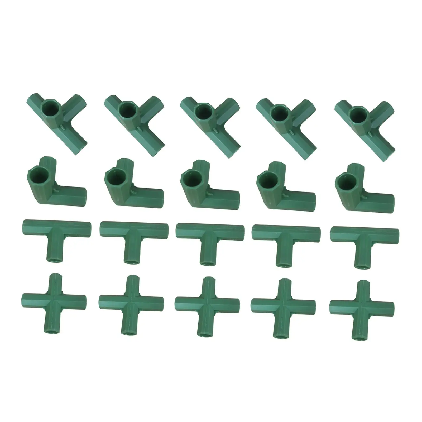 Greenhouse Building Fittings Frame Connectors 20 Set for Flower Stands Greenhouse Bracket Gardening Awning Joints