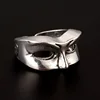 Retro Masquerade Mask Ring For Men Punk Gothic Rock Hiphop Open Ring Unisex Accessories Handmade Designer Jewelry Lovers Gift 2