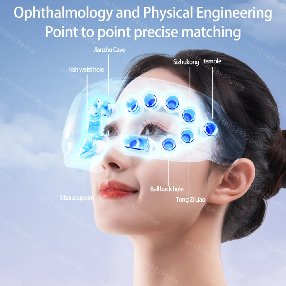 Steam Eye Massager Warm Spa Eye Steamer Acupressure Therapy Kneading Massage Eyes Bluetooth Relieve Eye Fatigue Massage Relax