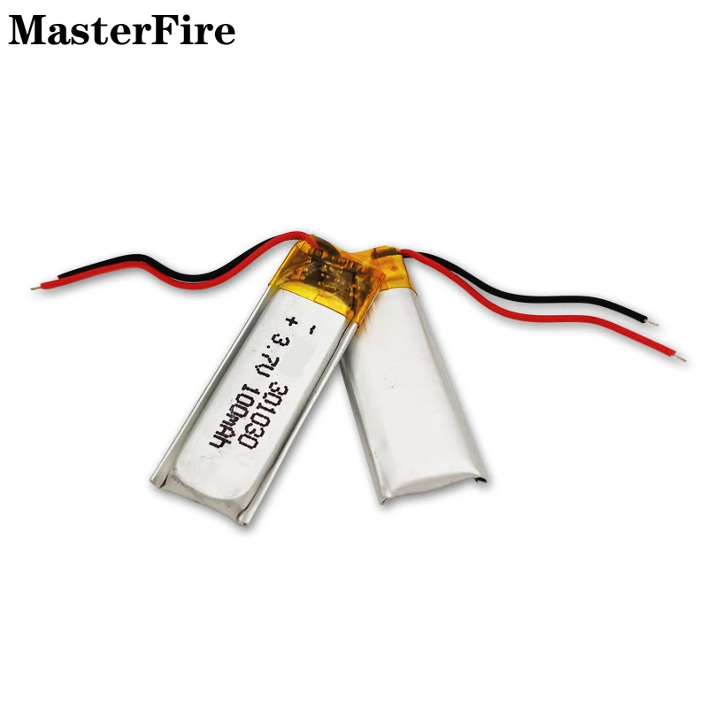

20x 3.7V 100mah Rechargeable Lithium Polymer Battery 301030 for Bluetooth Headset Smart Bracelet Reading Pen LED Light Batteries