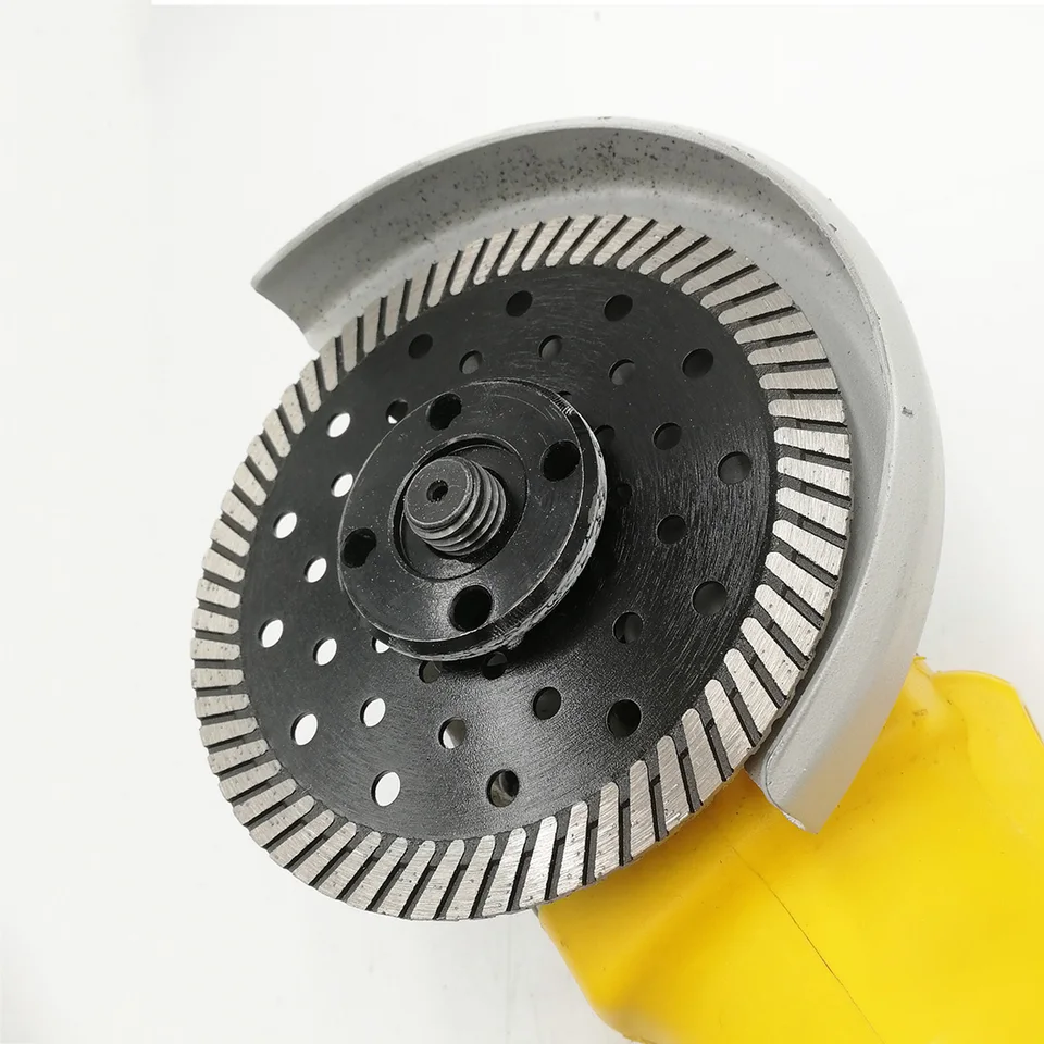 DT-DIATOOL 4-1/2 Inch Diamond Saw Blade Set For Granite, Marble, Concrete - 2 Pack Turbo Rim Blades For Angle Grinders