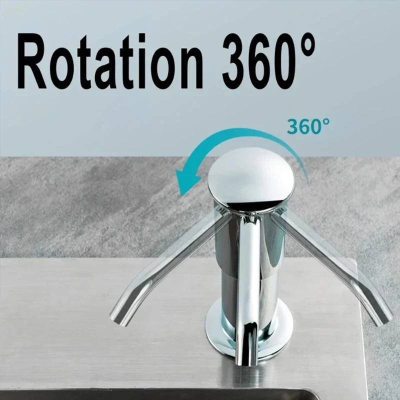 Upgraded Kitchen Sink Soap Dispenser Extended Tube Pump Dispenser Sink Countertop installation for Detergent and Hand Sanitizer 3