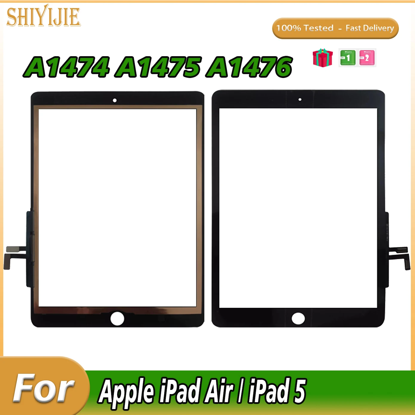 Touch Screen Per Ipad Air 1 Touch Panel Screen Per Ipad 5 A1474 A1475 A1476 Touch Screen Sensore Di Vetro Esterno Parti Di Ricambio