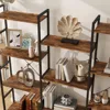 4/5/6 Tier Bookshelf, Industrial Bookcase with 11/14/17 Open Display Shelves Wide Book, Bookcases 6