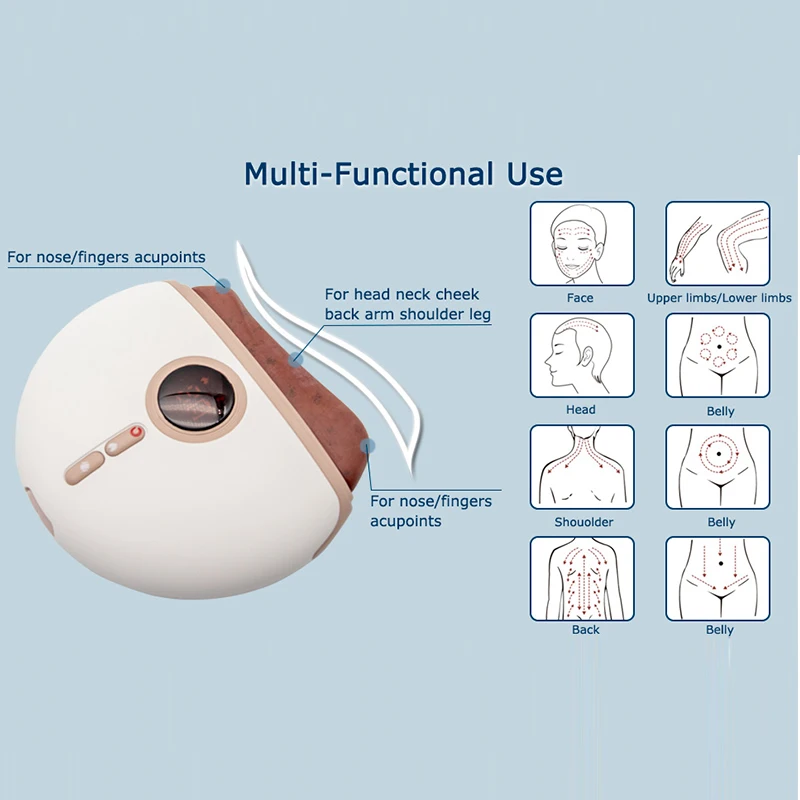 Portable Red Bian Stone Electric Scraping Board Gua Sha Vibrate Heated Lifting Led Health Beauty Device Face and Neck Massage