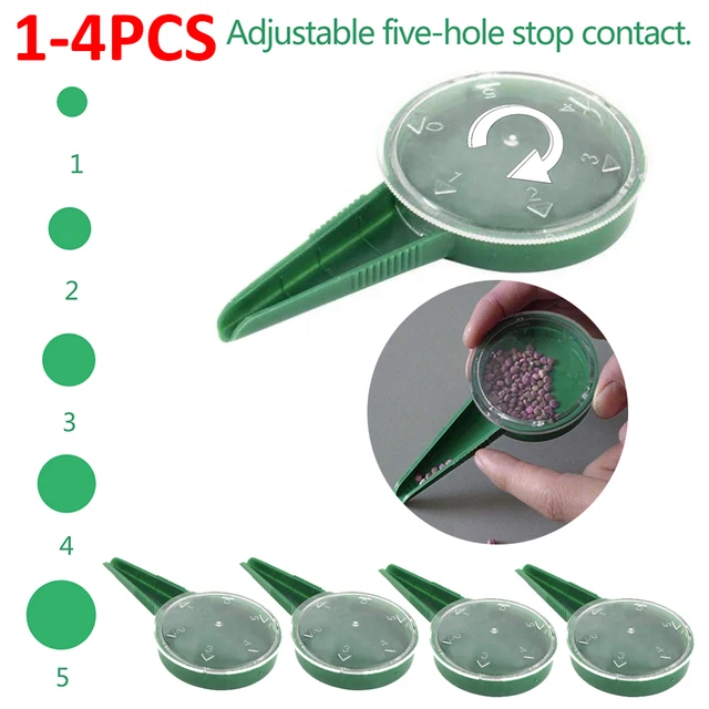 1-4 Darabos Vetőmag-Adagoló 5 Fájl Állítható Ültetvényes Kézzel Tartott Virágfű Növényi Vetőmag Vetőgép Adagoló Kerti Ültetéshez