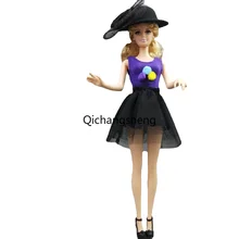 

1/6 BJD Outfits Purple Tank Top Skirt For Barbie Clothes For Blythe Doll Clothes 11.5" Dolls Accessories Kids Cosplay Toys Gifts