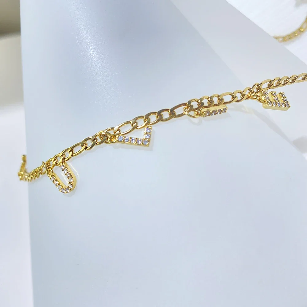 2024 Dazan Nuovo Nome Di 26 Lettere Minuscole 18k Placcato - Foto 5