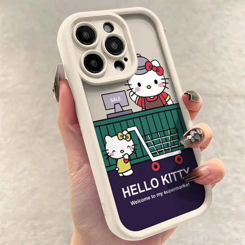 thumbnail image 1 of Funda para Samsung Galaxy S23 Ultra S22 S21 Plus S20 FE A12 A32 A52 A52S A23 A33 A53 A14 A34 A54 Sanrio Hello Kitty Cat Pom Purin, 1 of 5