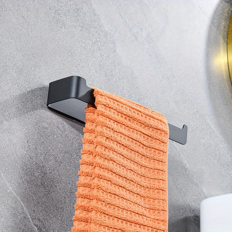 Stainless Steel Towel Holder, No Punch Towel Ring, Bathroom Towel Hanger Bathroom Towel Rack Single Bar, Bathroom Accessories